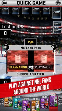 Cuplikan Layar Game NHL SuperCard