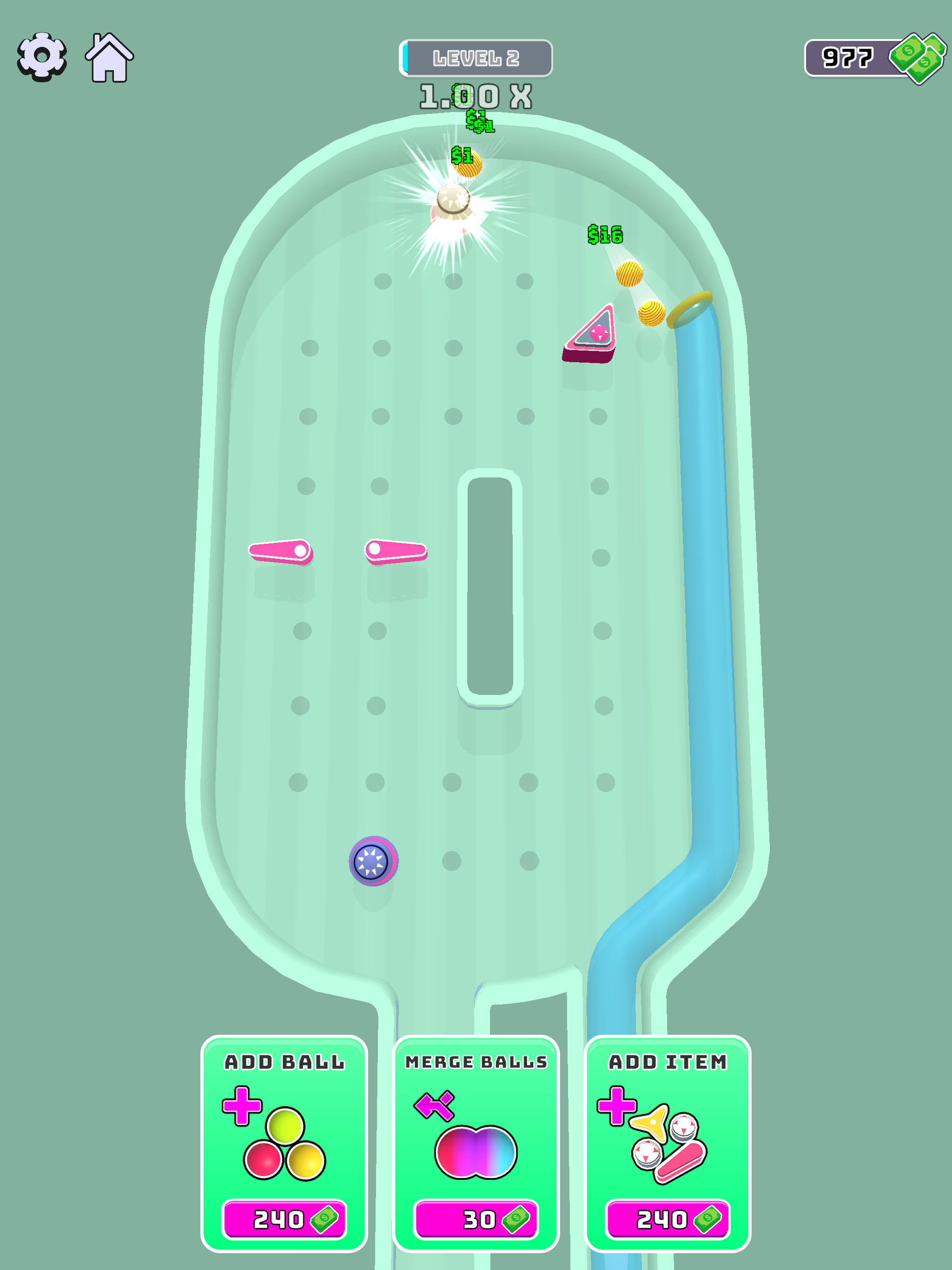 Screenshot of Idle Merge Pinball