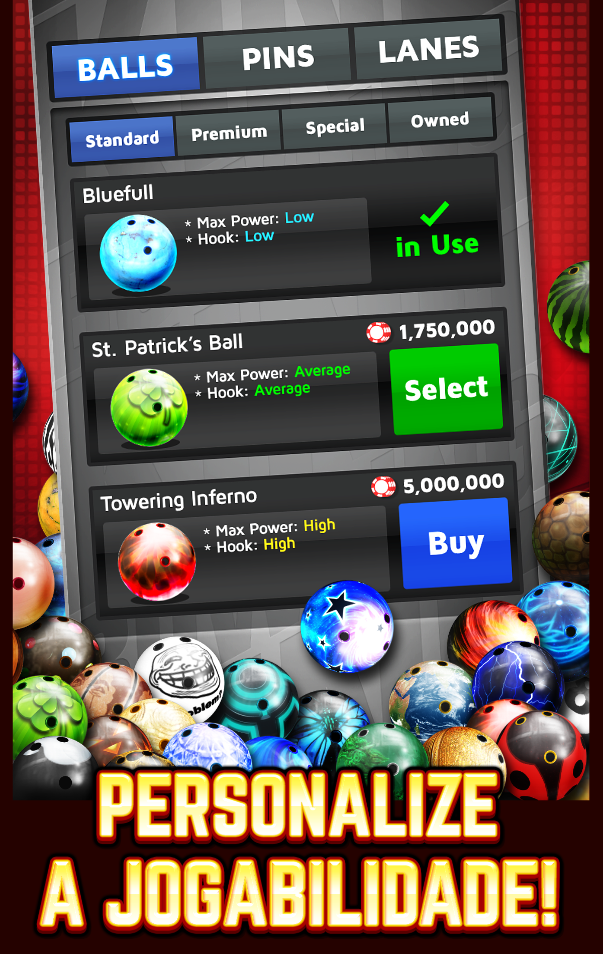 Captura de Tela do Jogo Bowling King