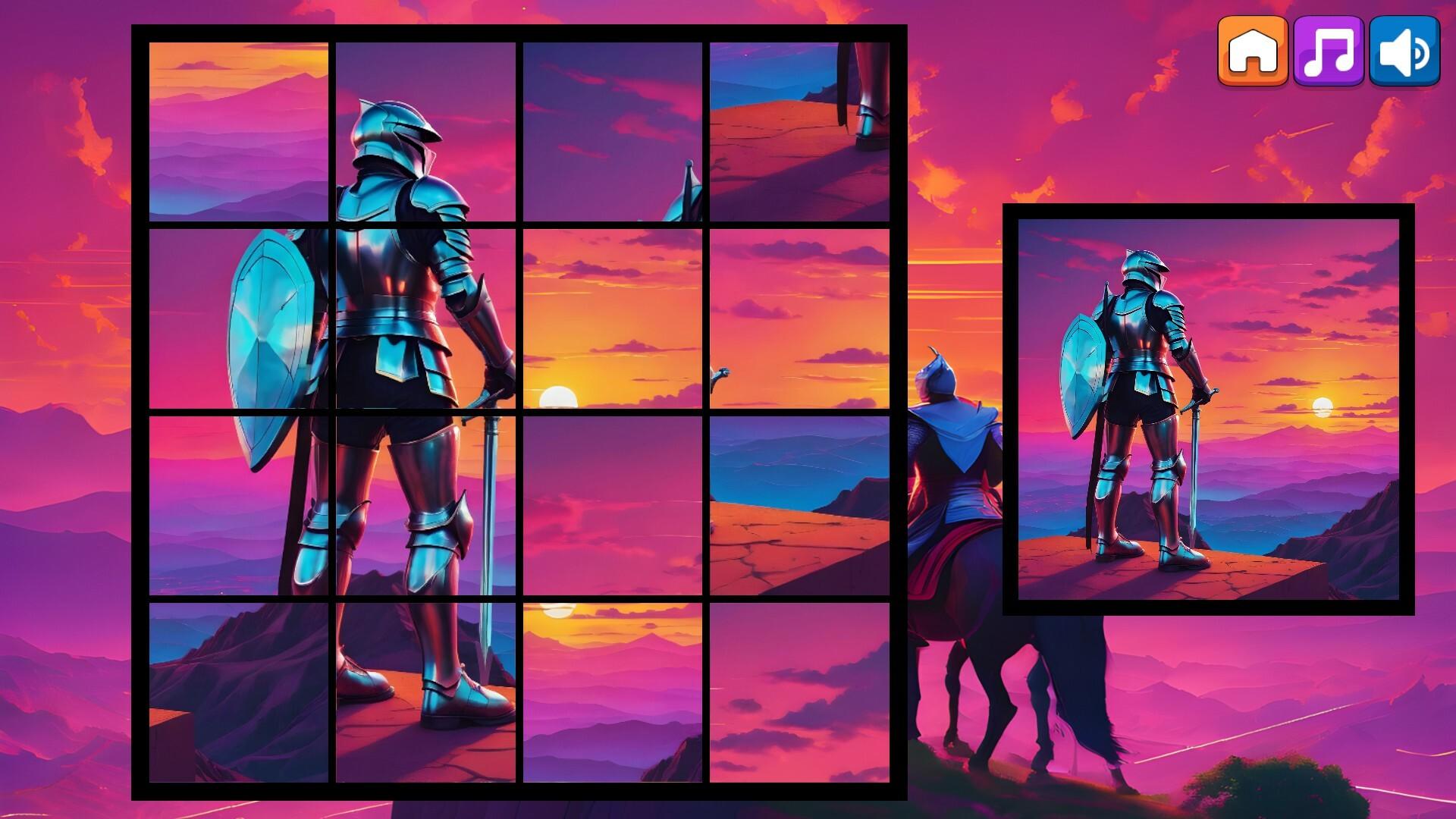 OG Puzzlers: Synthwave Knights ภาพหน้าจอเกม