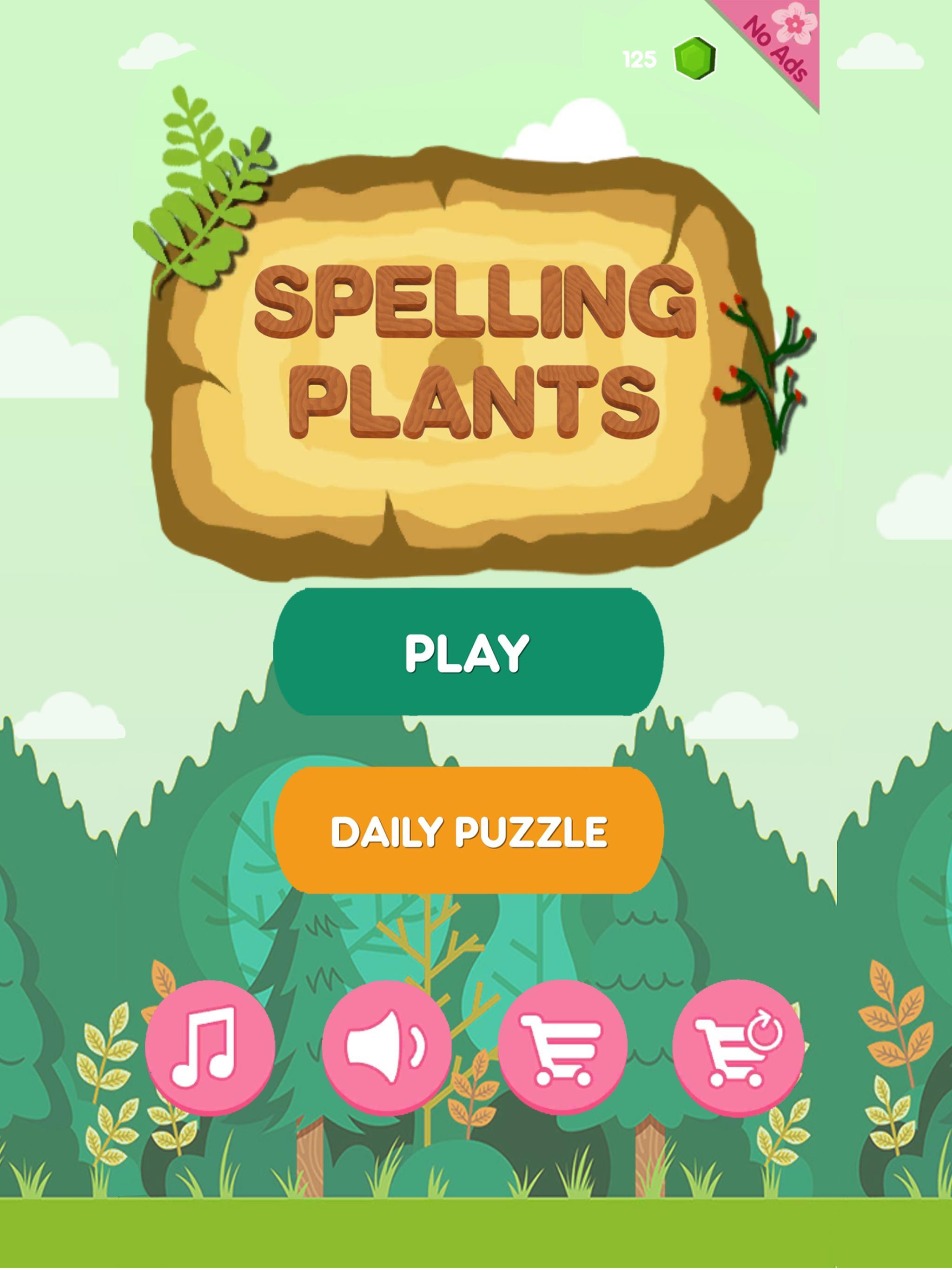 つづりゲーム：Spelling Plants ゲームのスクリーンショット
