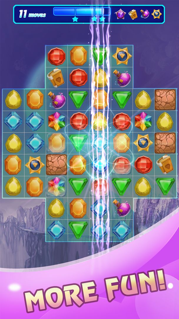 Screenshot of Jewel Match gem 3 free XGame