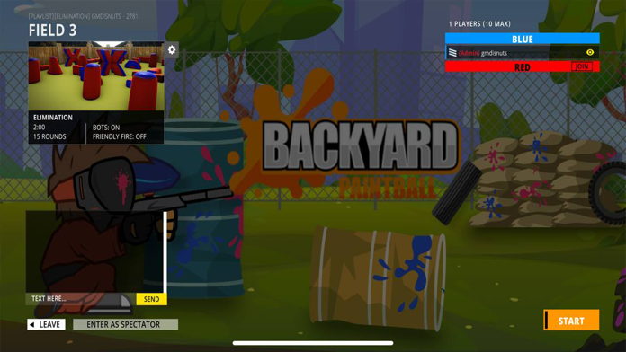 Backyard Paintball Game Screenshot