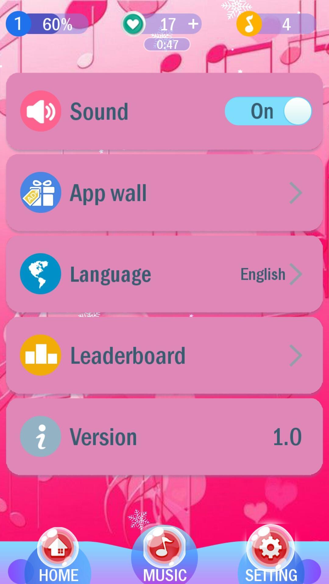Pink Piano Tiles 2018 Game Screenshot