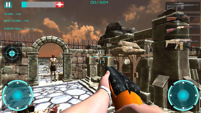 Screenshot 1 of Zombie Sniper Strike 3D - Game Aksi Gratis Tembak Dan Bunuh Orang Mati 