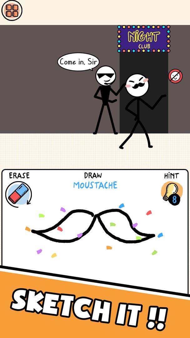 Screenshot of Draw puzzle: sketch it