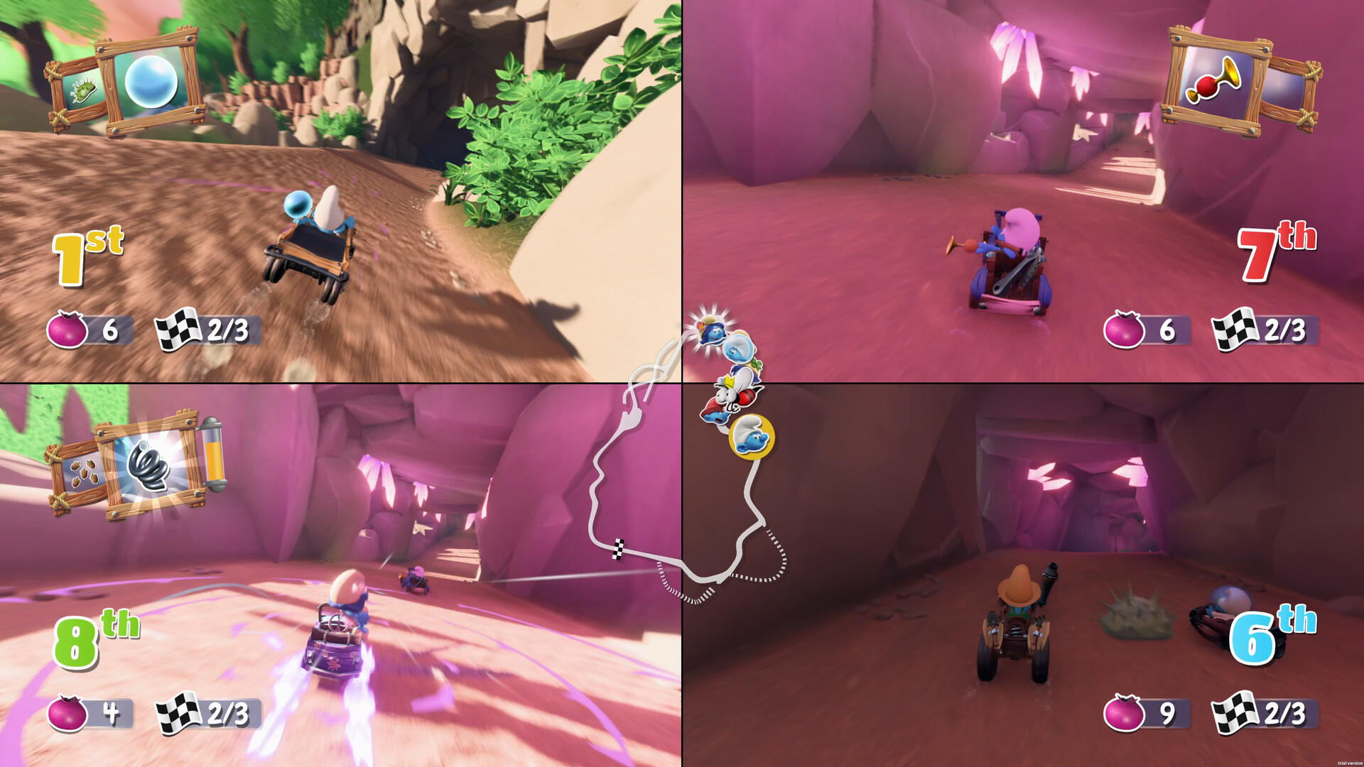 Smurfs Kart Game Screenshot