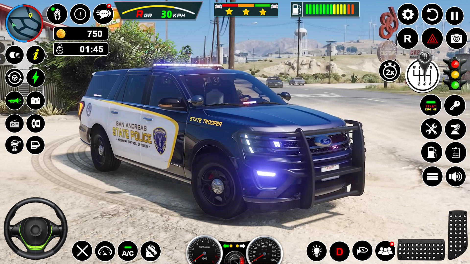 Captura de Tela do Jogo Miami polícia real car parking