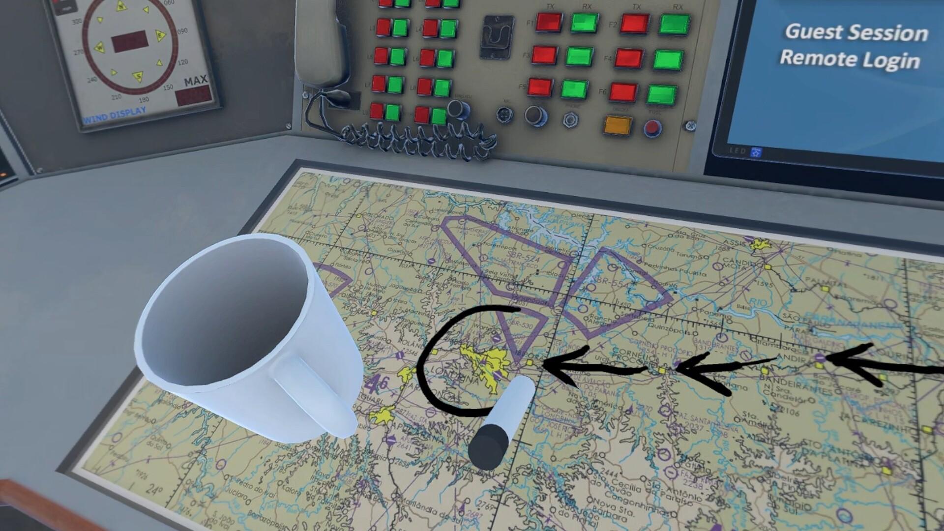 Cuplikan Layar Game V-Air Traffic Control