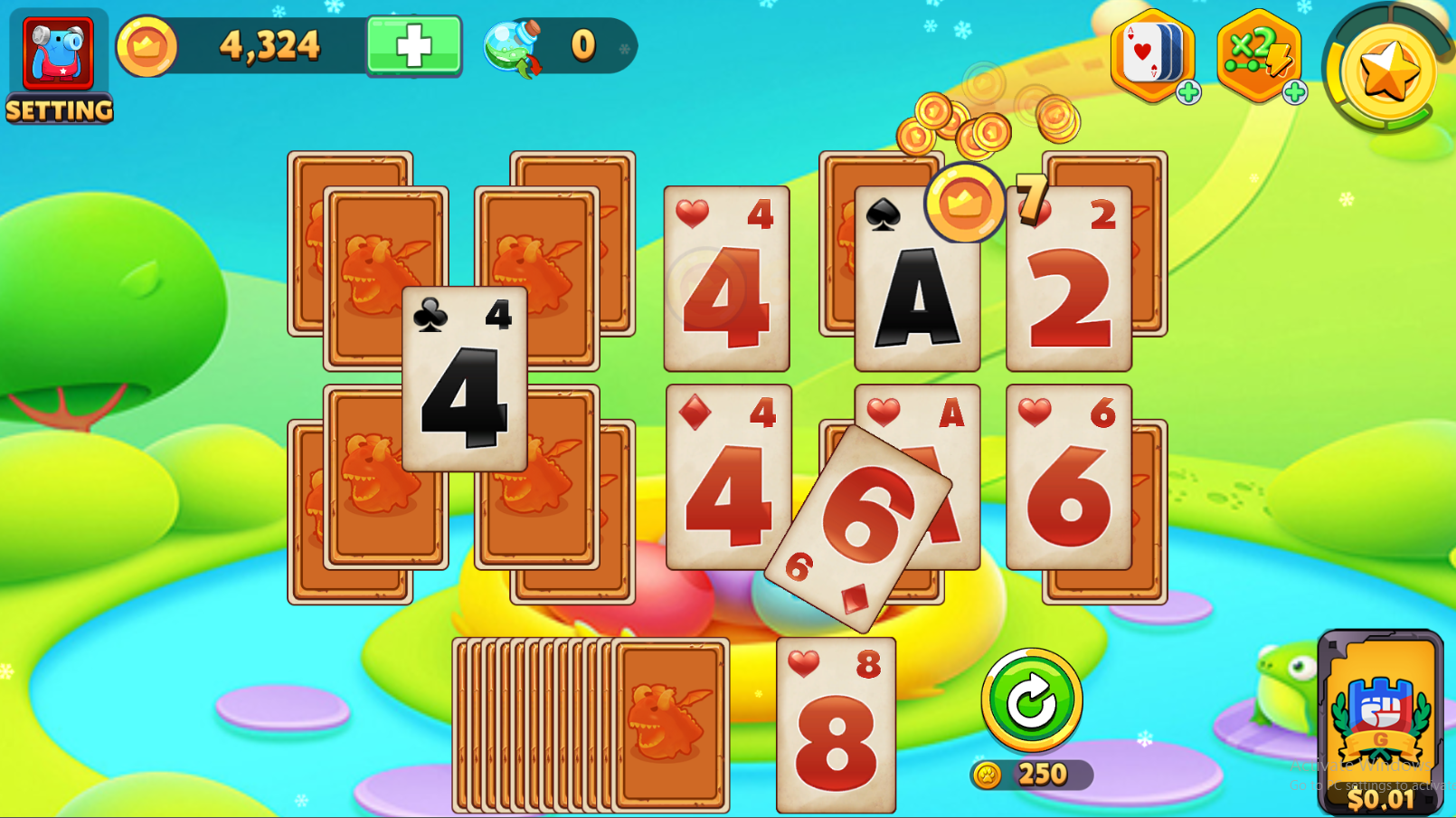 Solitaire merge sorting 3D Game Screenshot
