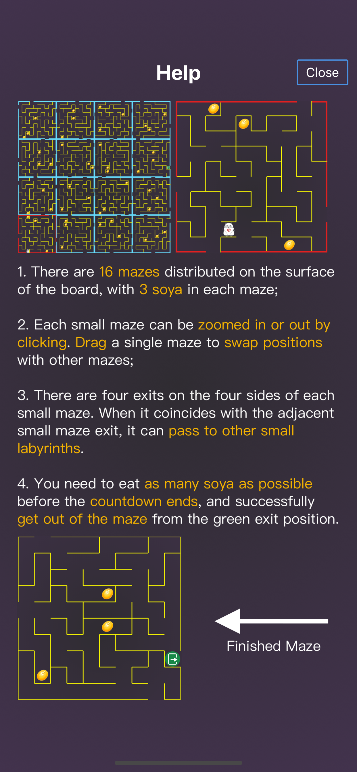 Soya Maze Game Screenshot