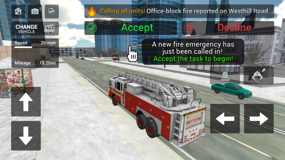 Fire Truck Rescue Simulator遊戲截圖
