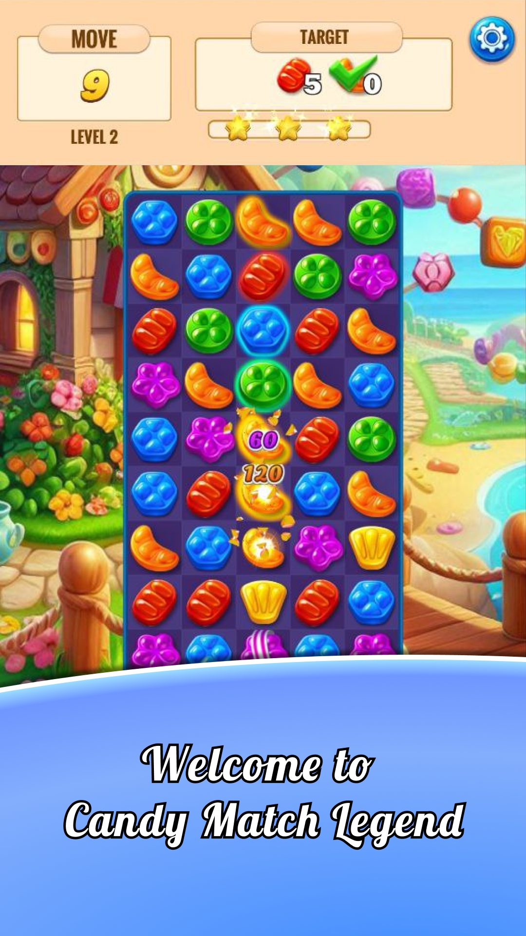 Candy Match3 Legend Puzzle 遊戲截圖