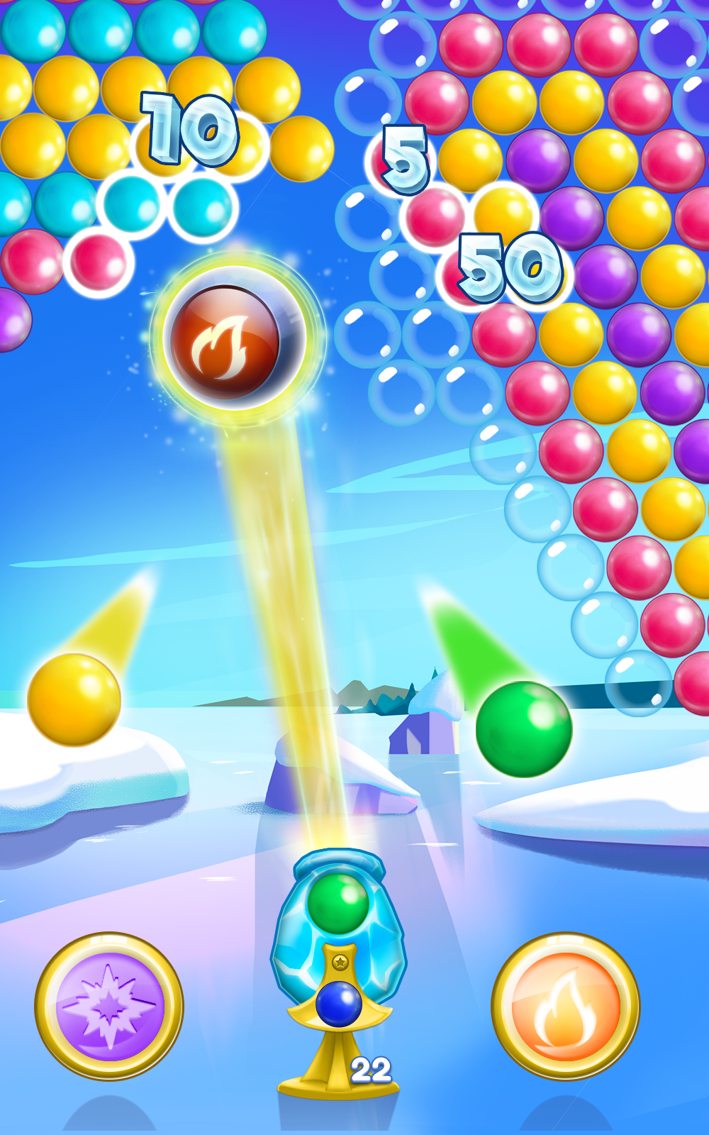 Icy Bubbles Game Screenshot