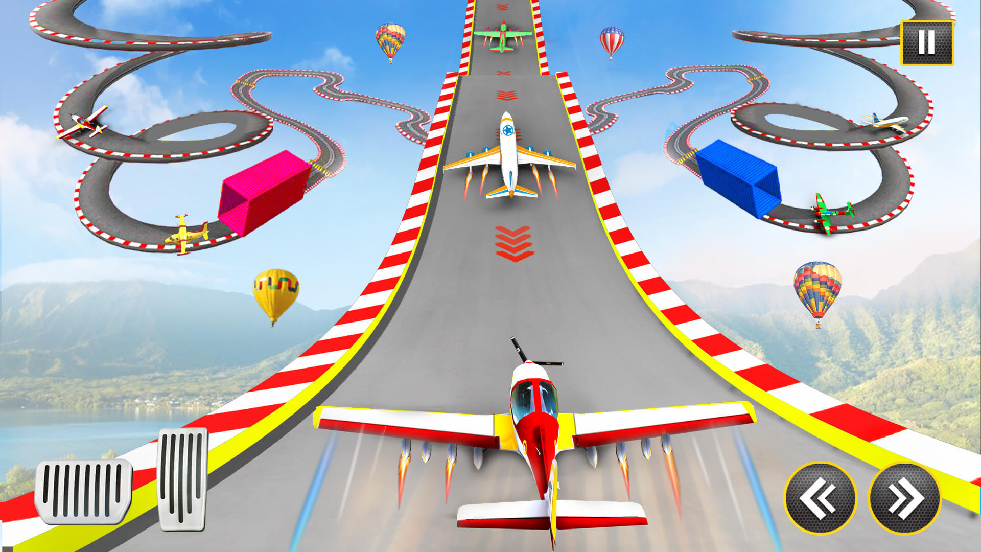 Airplane Mega Ramp Stunt Games Game Screenshot