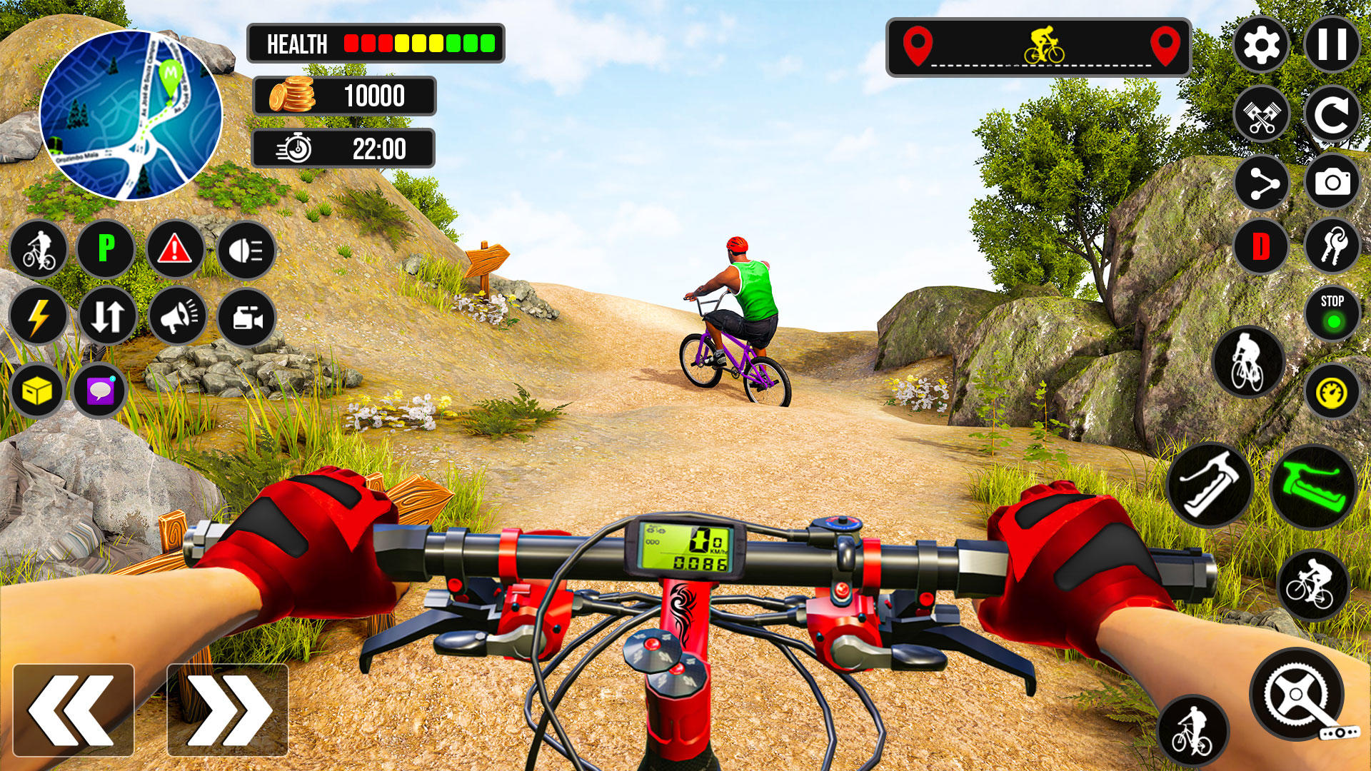 Captura de Tela do Jogo BMX Cycle Racing Cycle Games