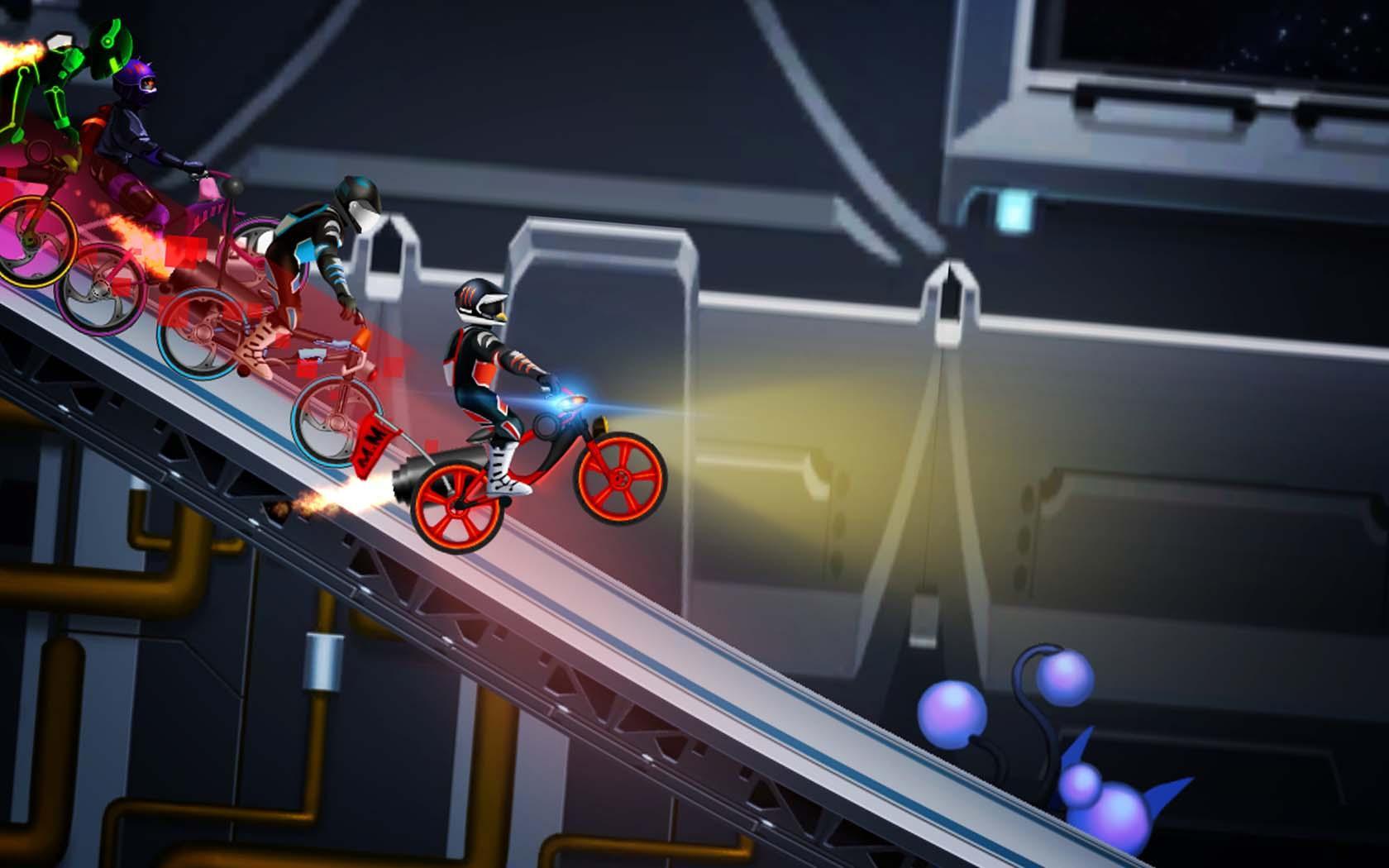 Screenshot of High Speed Extreme  Bike Race Game: Space Heroes