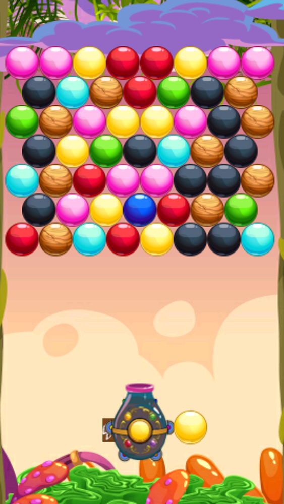 Alien Planet Bubble Shooter ゲームのスクリーンショット