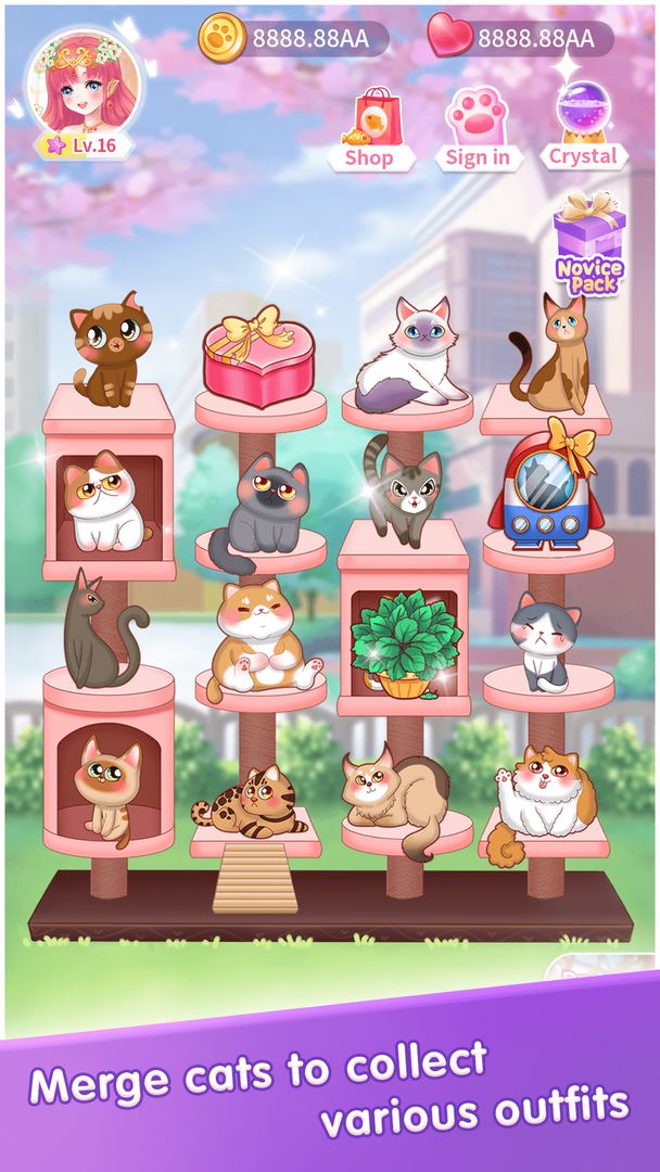 My Cat Diary - Merge Cat & Dress up Princess Games screenshot game