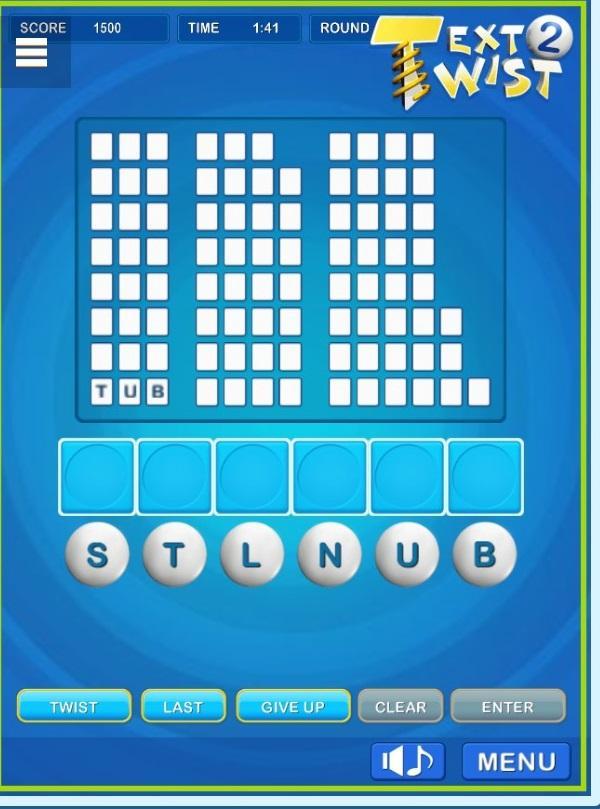 Text Twist Game Screenshot