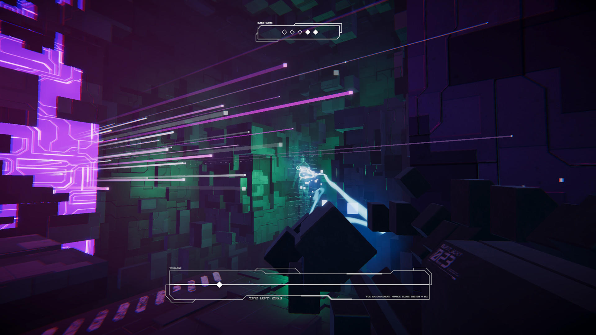 Screenshot of Split - manipulate time, make clones and solve cyber puzzles from the future!