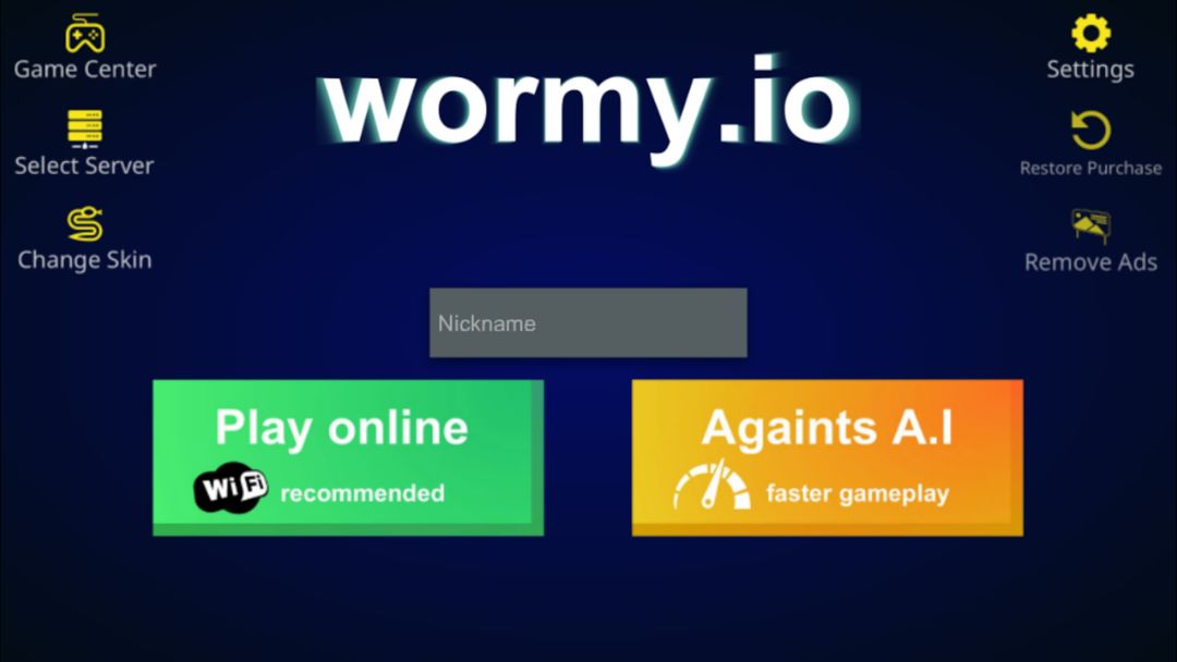 wormy.io 게임 스크린 샷