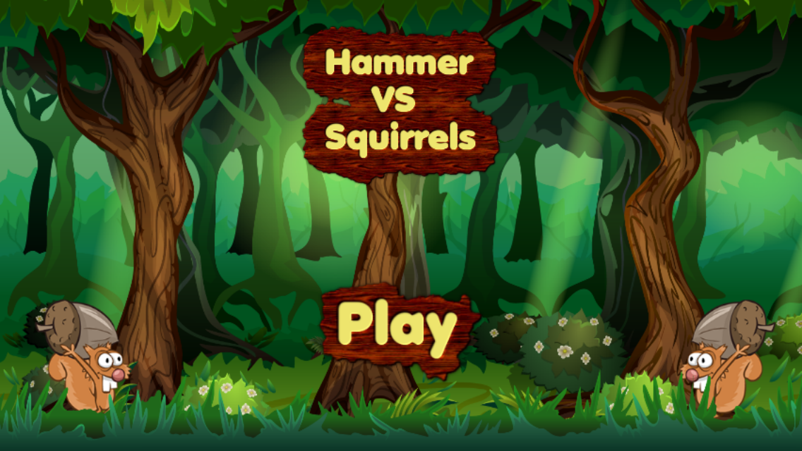 Hammer VS Squirrels Game Screenshot