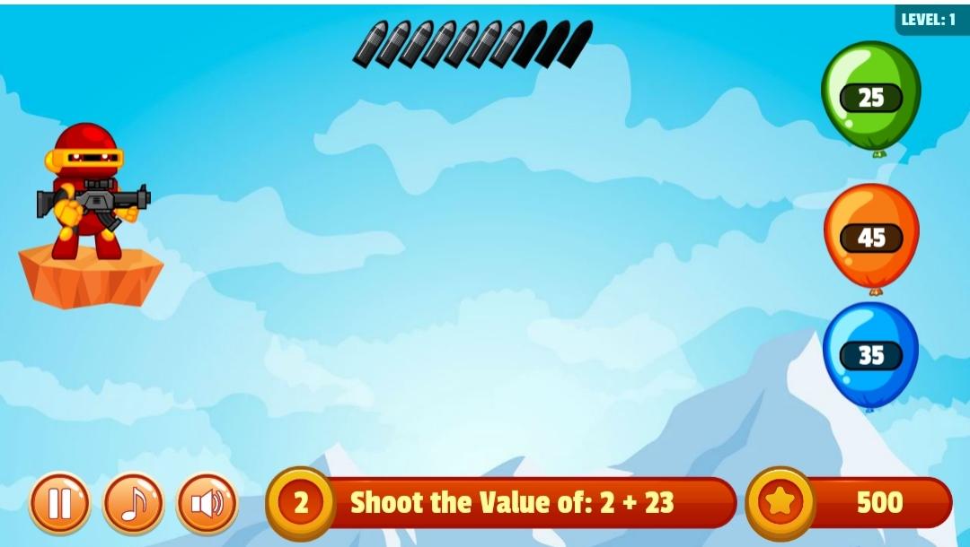Lof Math Shooter Game Screenshot