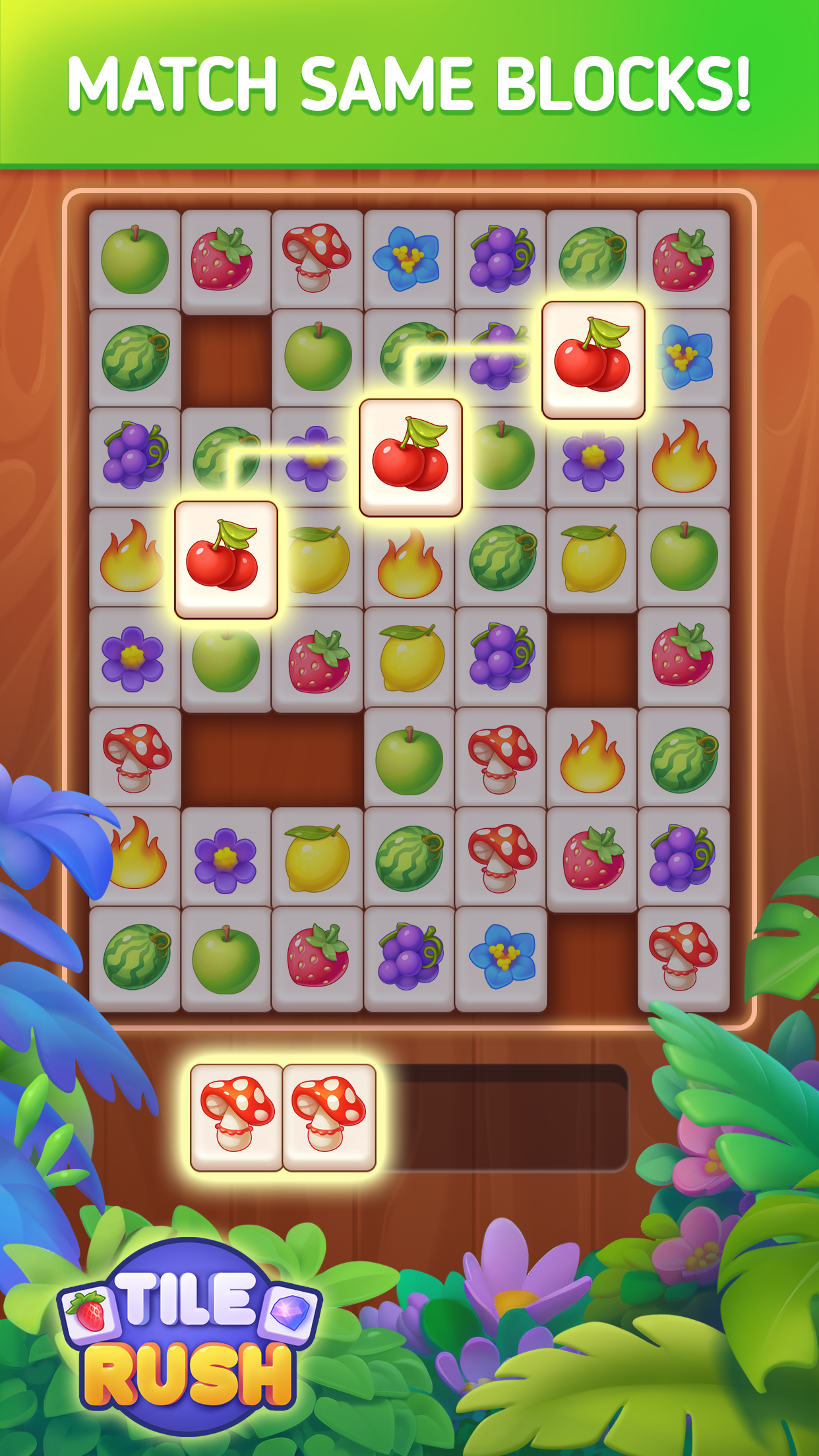 Tile Rush: Triple Mahjong Game Game Screenshot