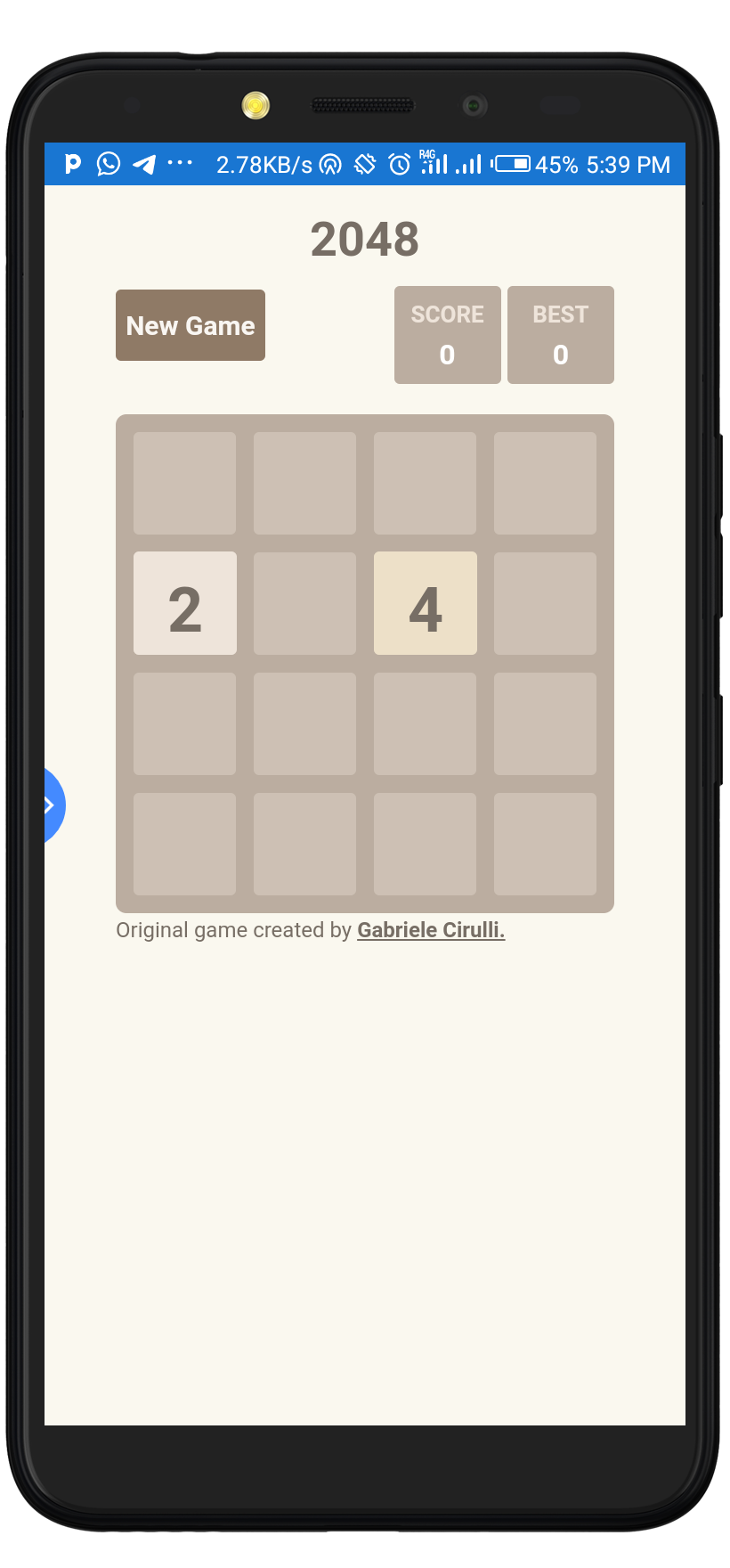 2048 ゲームのスクリーンショット