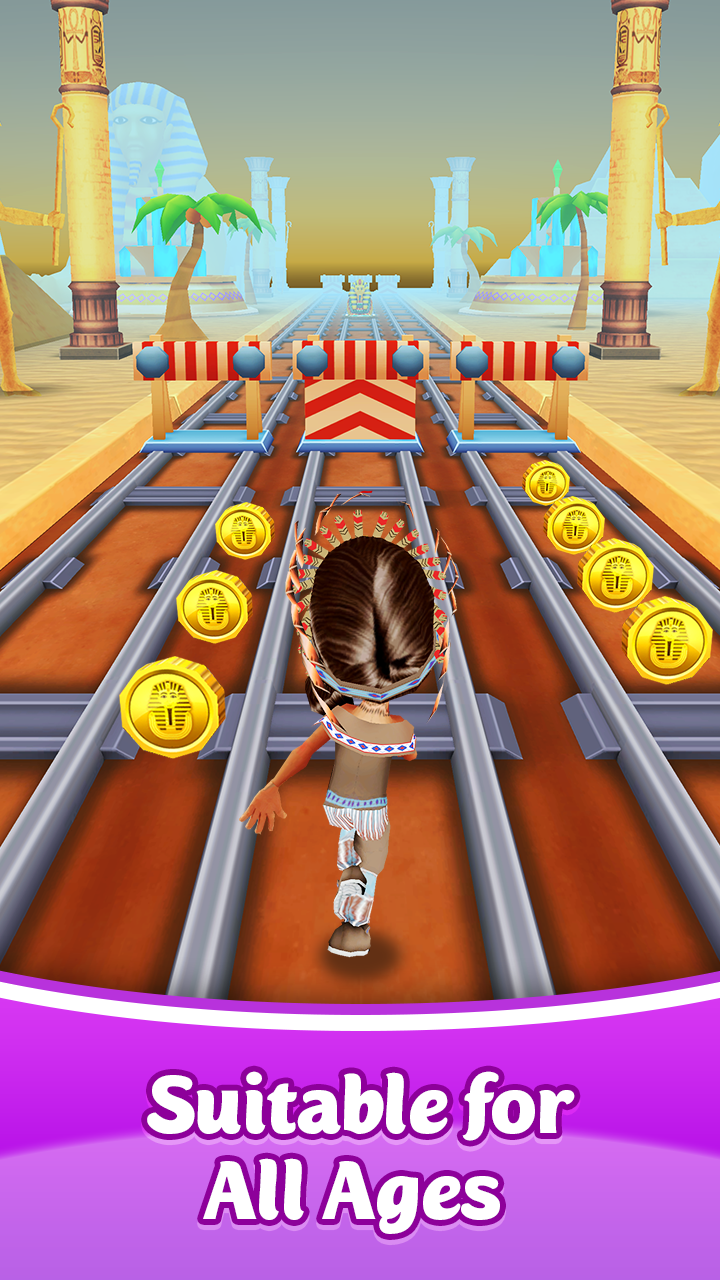 Screenshot of Pink Princess Run - Subway Escape Girl Run Temple