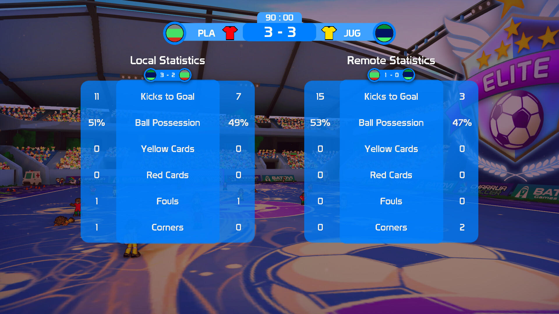 Screenshot of Charrua Soccer - Mirror Edition