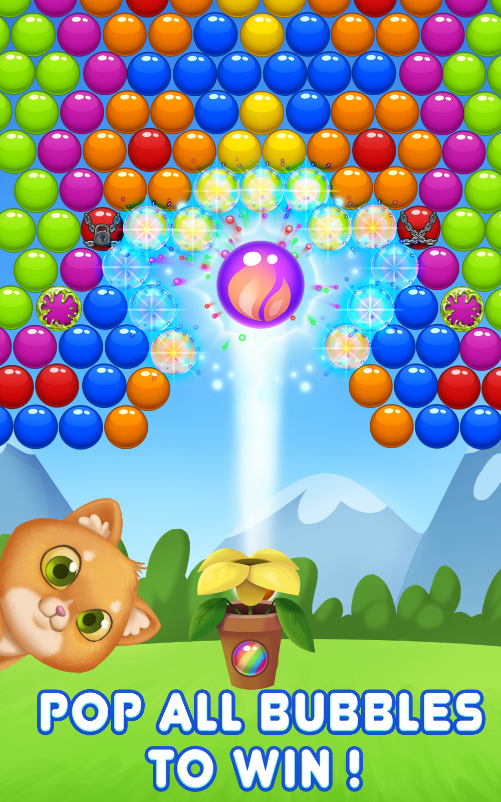 Bubble Shooter Cat Game Screenshot