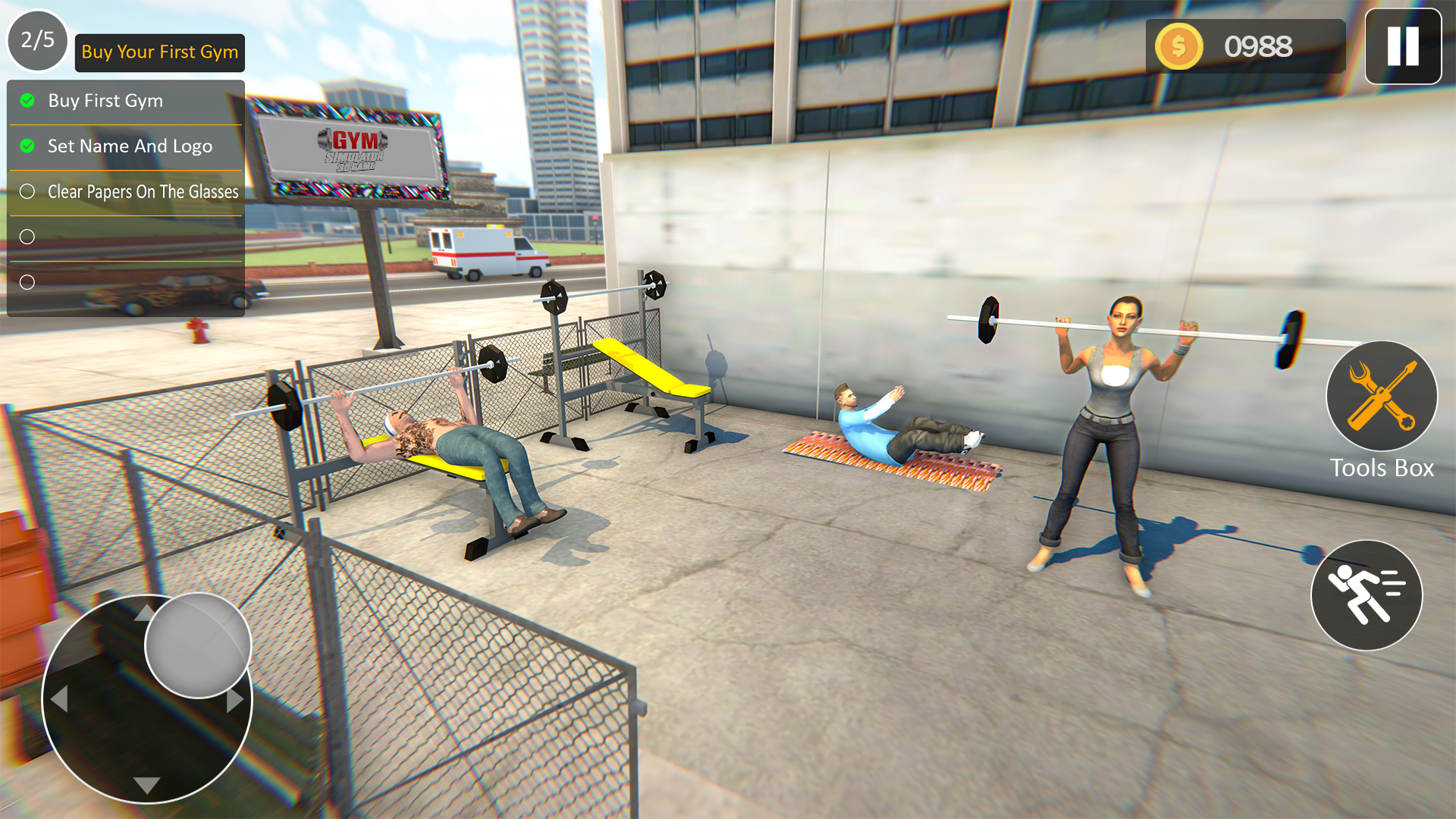 Gym Building Business Game 3D Game Screenshot