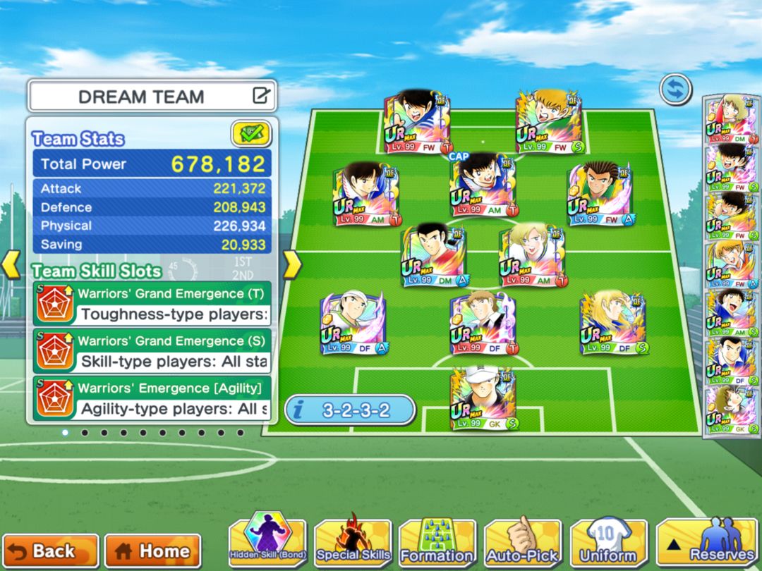 Captain Tsubasa: Dream Team ภาพหน้าจอเกม