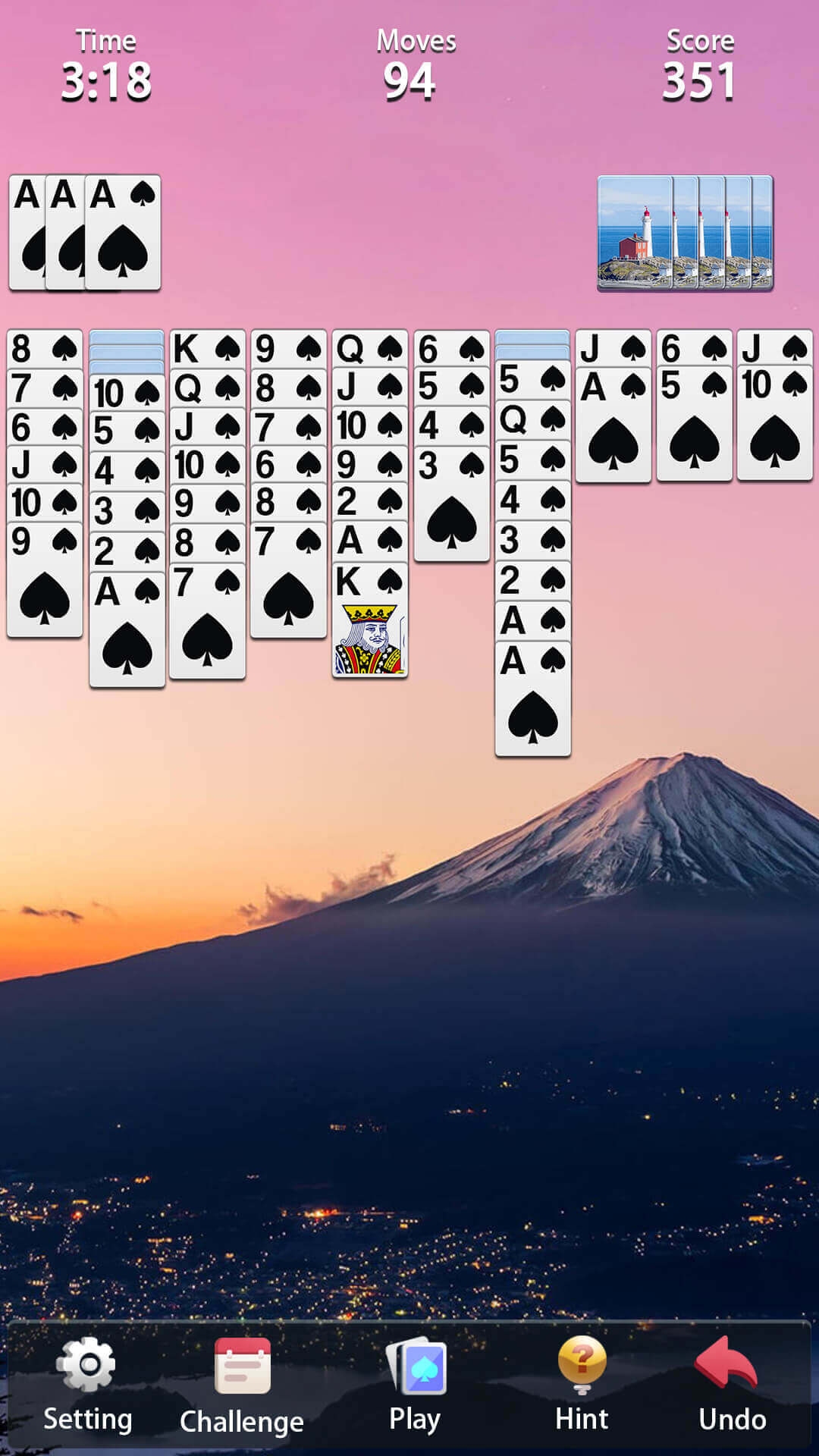 Spider Solitaire - Christmas 게임 스크린샷