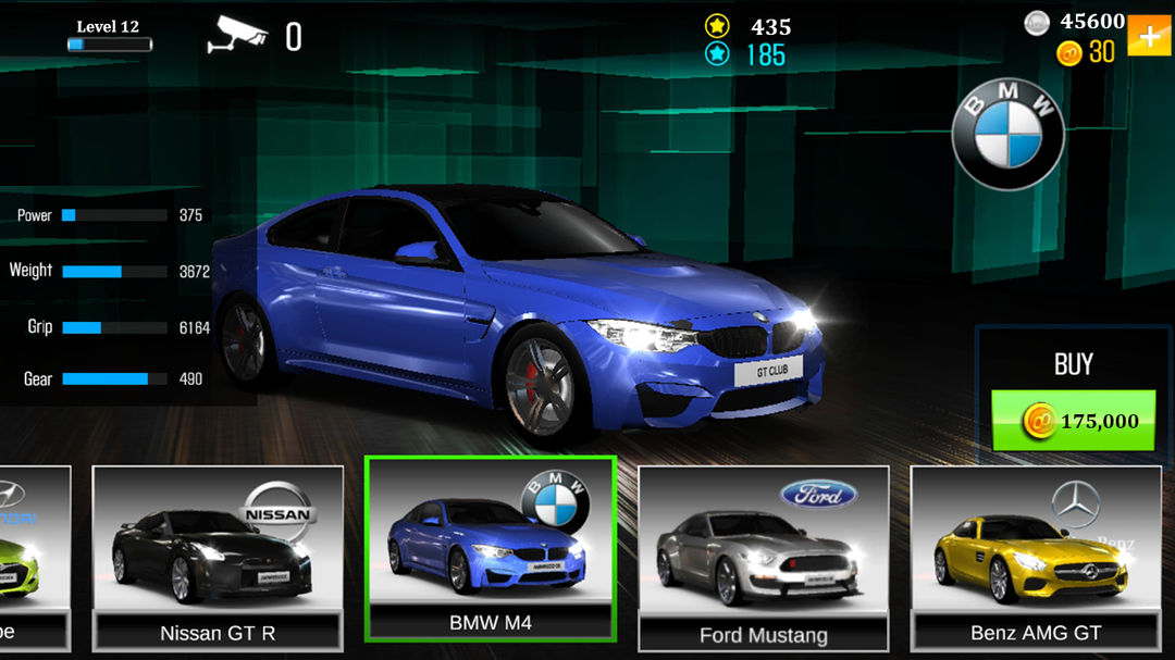 Screenshot of GT Club Drag Racing Car Game