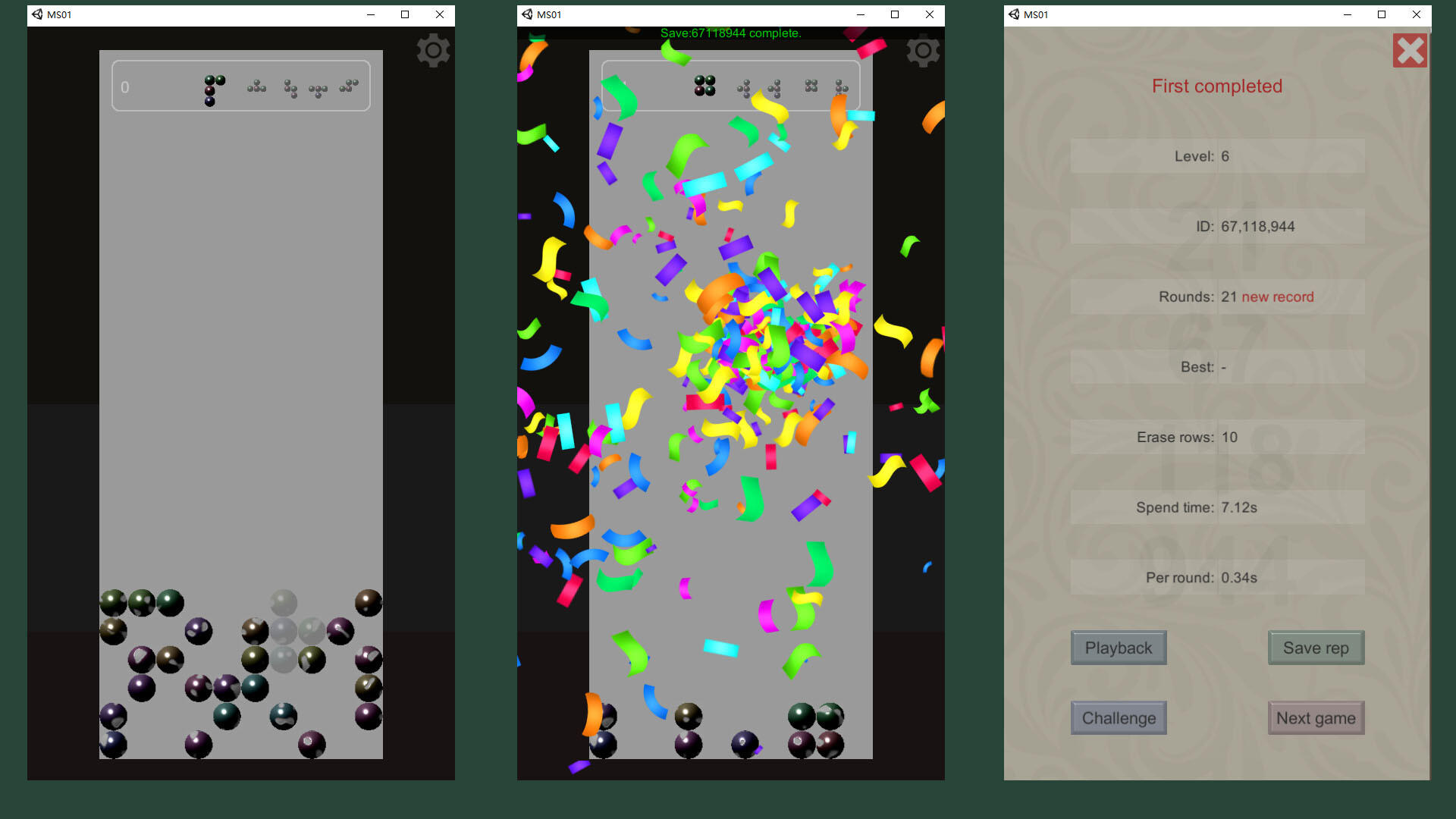 The puzzle of blocks Game Screenshot