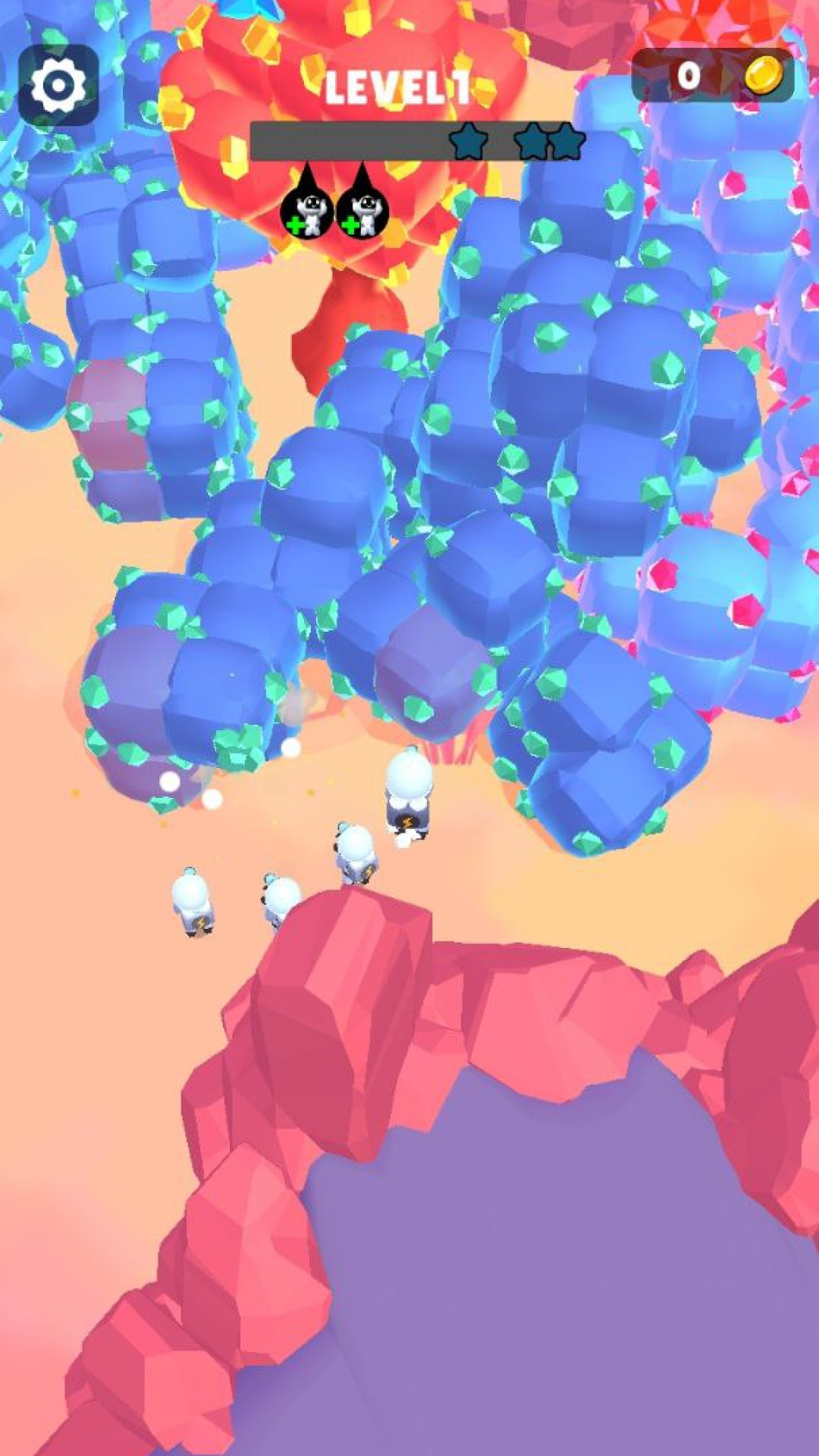 Rocket crystals Game Screenshot