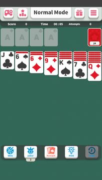 Solitaire Klondike Quest Game Screenshot