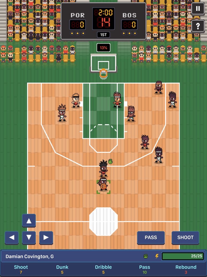 Screenshot of Hoop League Tactics