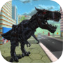 Icon of Futuristic Robot T-Rex 3D