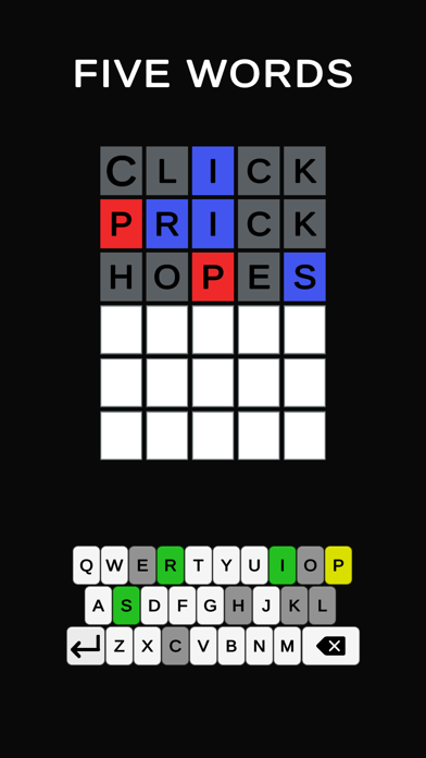Six Words Five Letters Game Screenshot