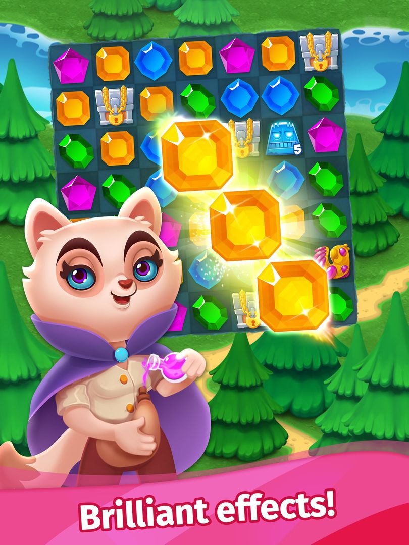 Screenshot of Diamond Treasure: Free Jewel Match 3 Games