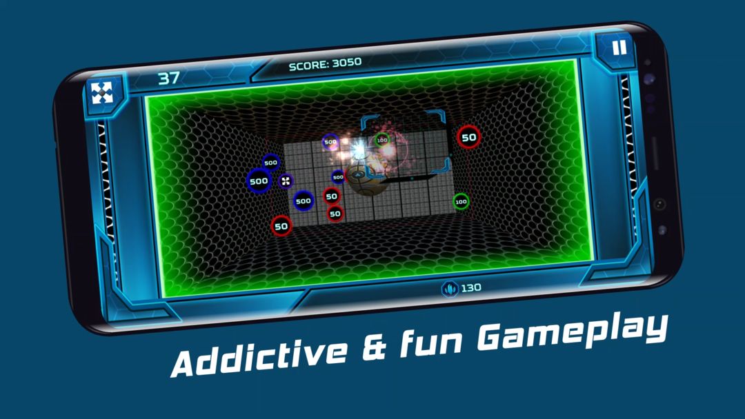 Screenshot of Hyper-Smash: The reverse breakout game