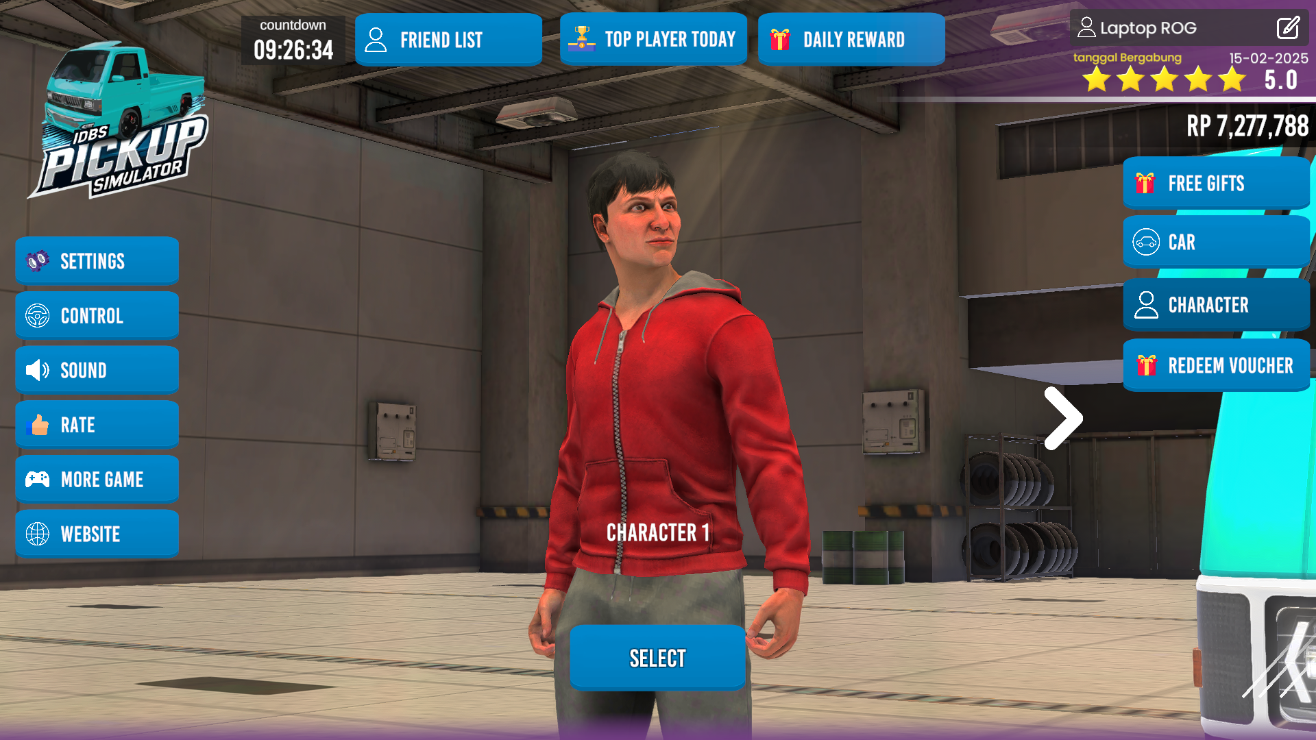 IDBS Pickup Simulator Game Screenshot