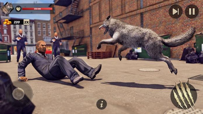 Wild Wolf Life In The City 3D Game Screenshot