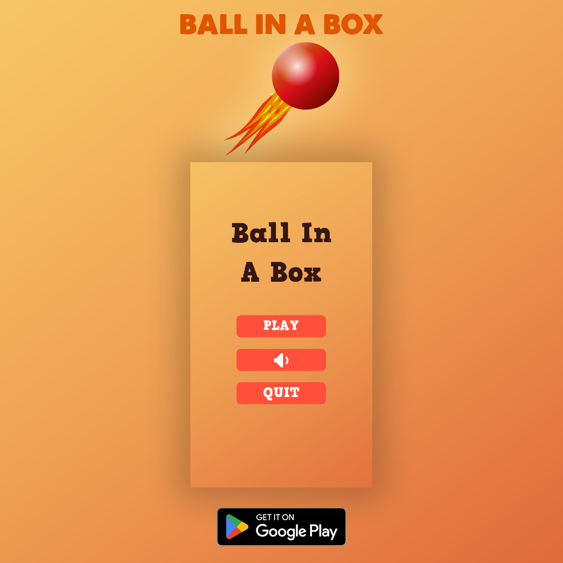 Ball In A Box Mobile Mind Game Game Screenshot
