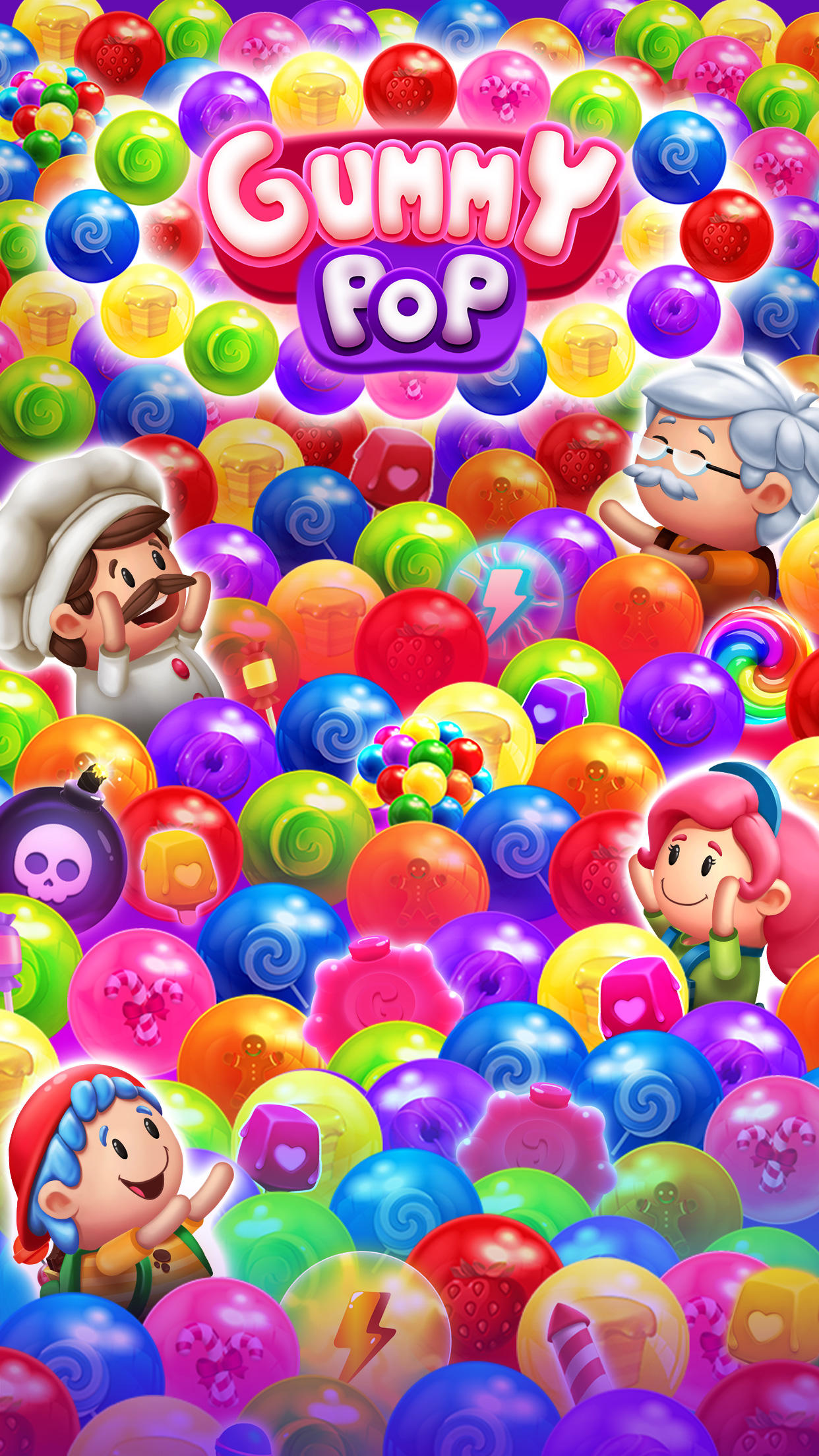 Bubble Shooter Games Gummy Pop Game Screenshot