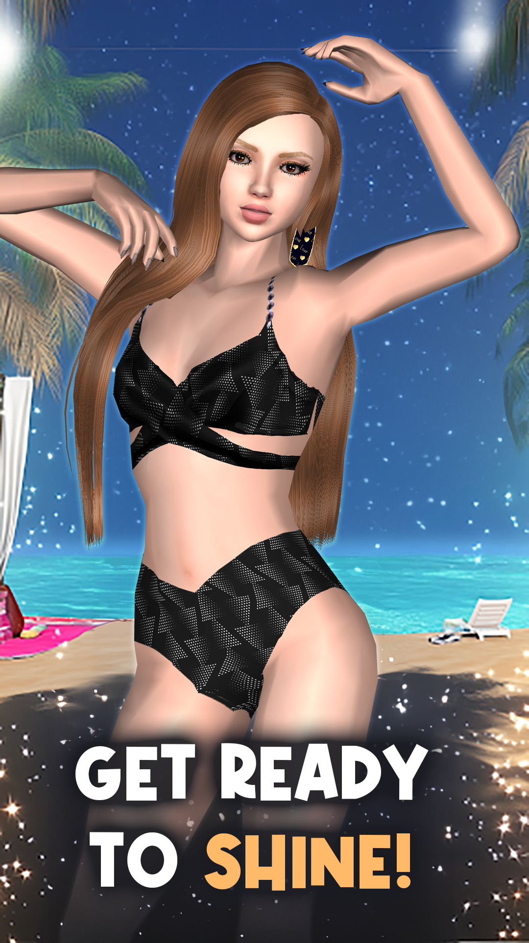 Beach Party Dress Up Makeover Game Screenshot